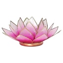 ECLAIRAGE AMBIANCE LOTUS ROSE BORDS OR 13.5CM
